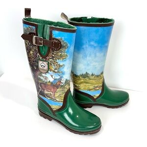 Giesswein scenic rain boots, NWOT